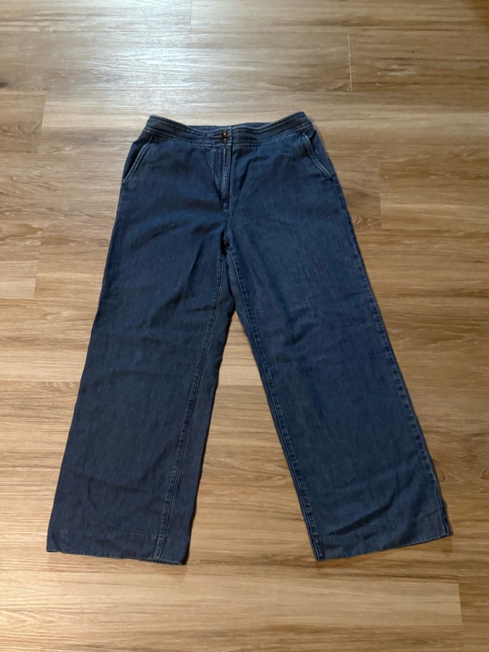 Talbots | Wide Leg Women's Jeans - Dark Blue